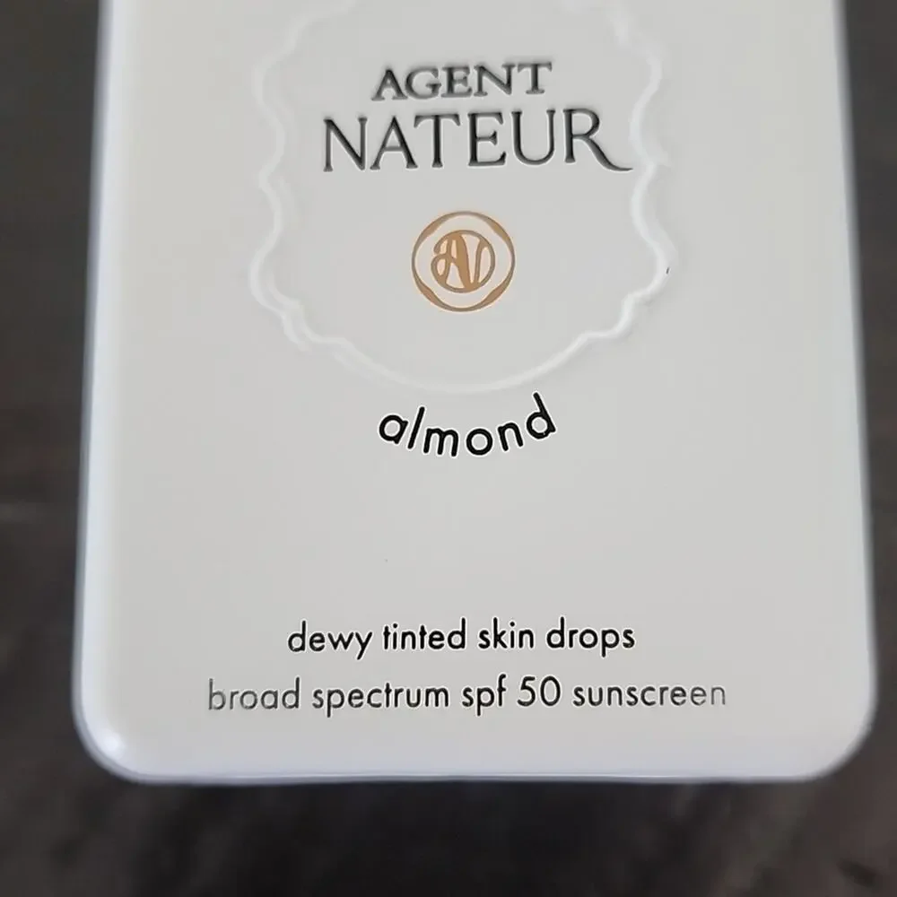 AGENT NATEUR Holi (Sun) Dewy Tinted Skin Drops SPF 50 Almond Shade 1 oz